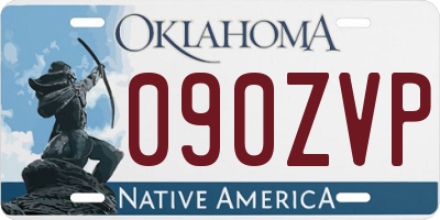 OK license plate 090ZVP