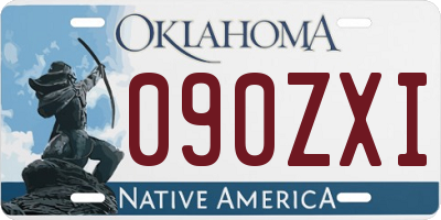 OK license plate 090ZXI