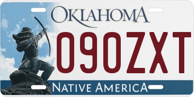 OK license plate 090ZXT