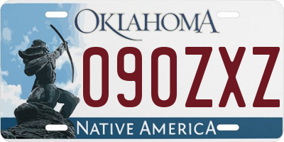 OK license plate 090ZXZ