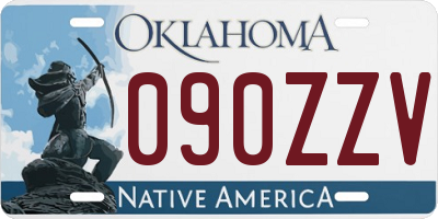 OK license plate 090ZZV