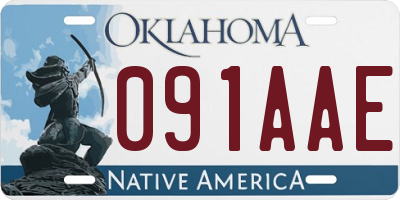 OK license plate 091AAE