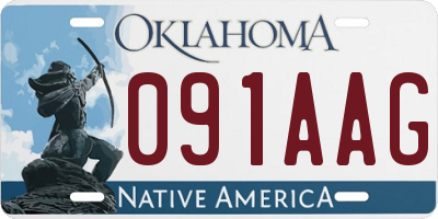 OK license plate 091AAG