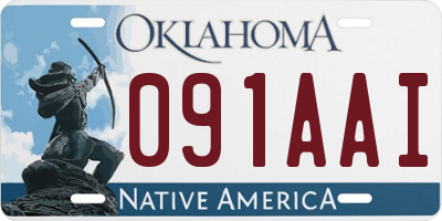 OK license plate 091AAI