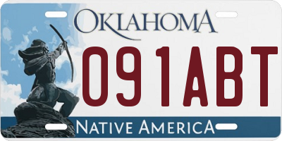 OK license plate 091ABT