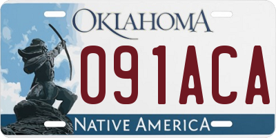 OK license plate 091ACA
