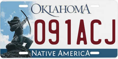 OK license plate 091ACJ