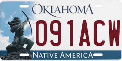 OK license plate 091ACW