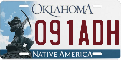 OK license plate 091ADH