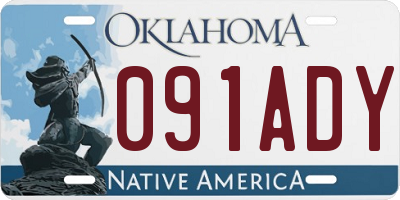 OK license plate 091ADY