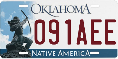 OK license plate 091AEE