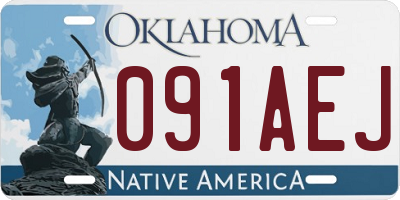 OK license plate 091AEJ