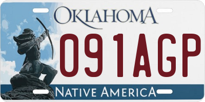 OK license plate 091AGP