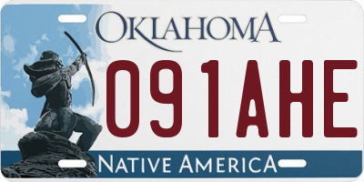 OK license plate 091AHE