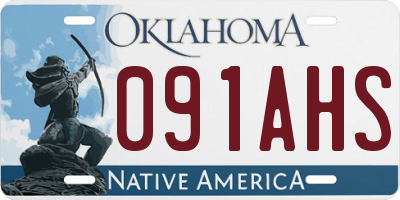 OK license plate 091AHS