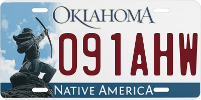 OK license plate 091AHW