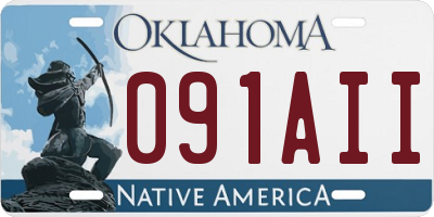 OK license plate 091AII