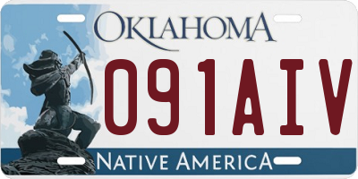 OK license plate 091AIV