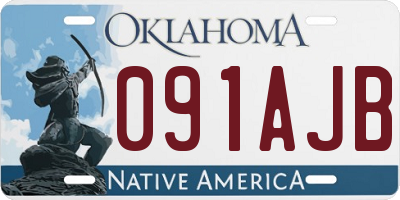 OK license plate 091AJB
