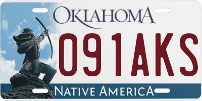 OK license plate 091AKS