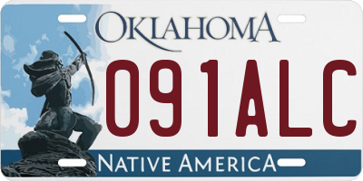 OK license plate 091ALC