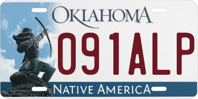 OK license plate 091ALP