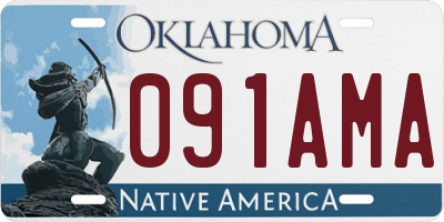 OK license plate 091AMA
