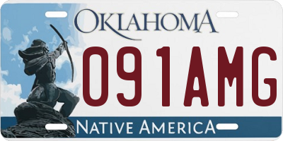 OK license plate 091AMG