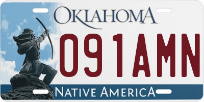 OK license plate 091AMN
