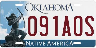 OK license plate 091AOS