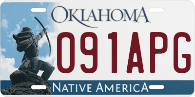 OK license plate 091APG