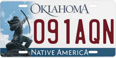 OK license plate 091AQN