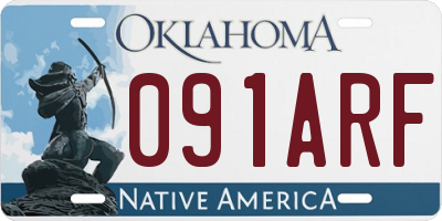 OK license plate 091ARF