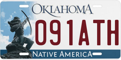OK license plate 091ATH