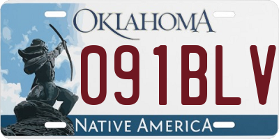 OK license plate 091BLV