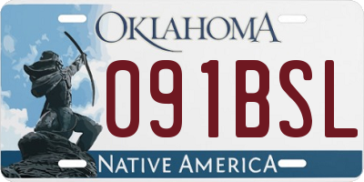 OK license plate 091BSL
