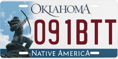 OK license plate 091BTT