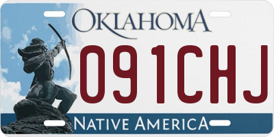 OK license plate 091CHJ