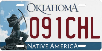 OK license plate 091CHL