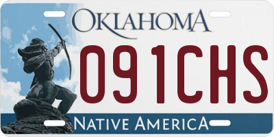 OK license plate 091CHS