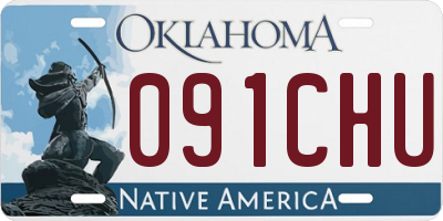 OK license plate 091CHU