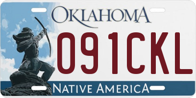 OK license plate 091CKL