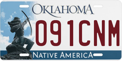 OK license plate 091CNM