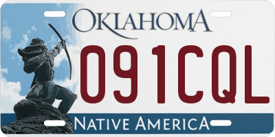 OK license plate 091CQL