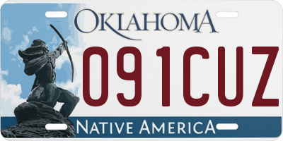 OK license plate 091CUZ