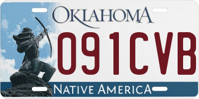 OK license plate 091CVB