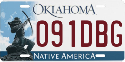 OK license plate 091DBG