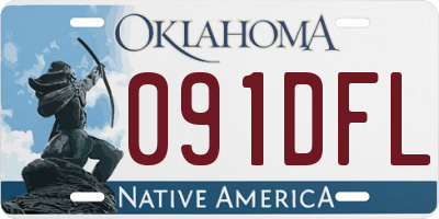 OK license plate 091DFL