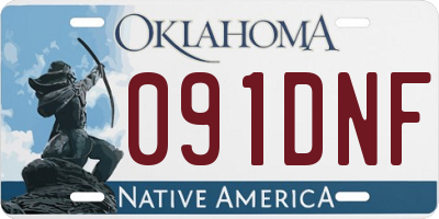 OK license plate 091DNF