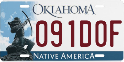 OK license plate 091DOF